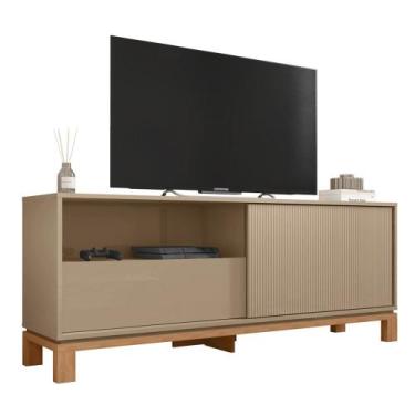 Imagem de Rack Bancada Para TV 55 Pol 150cm Lucca Areia/Freijó C01 - Mpozenato, 