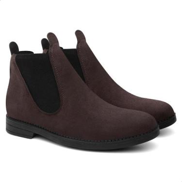 Imagem de Bota Botina Masculina Chelsea Camurça Confortável Leve Resistente - FL