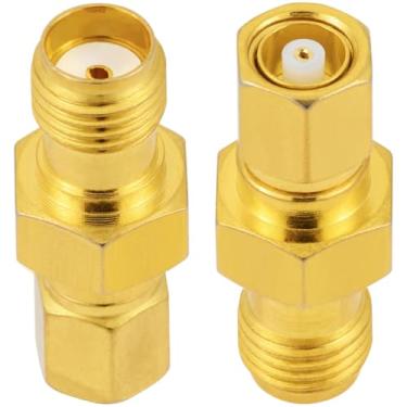 Imagem de POBADY 2PCS SMA Fêmea para SMC Fêmea Adaptador 50 Ohm SMA para SMC RF Coaxial Adaptador para Antena Rádio Cabo Coaxial