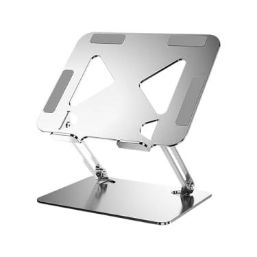 Imagem de Suporte de notebook de mesa, suporte ajustável para laptop, suporte ergonômico para notebook, suporte de elevação portátil dobrável para casa