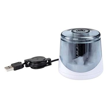 Imagem de Mesa Apontador de lápis elétrico para crianças Apontador de lápis alimentado por USB/alimentado por bateria Plug in para lápis nº 2/coloridos (6,5-7,5 mm) Casa