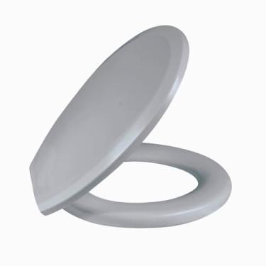 Imagem de Assento Sanitário Almofadado Universal Oval | Tampa de Vaso Sanitário Econômica | Assento Sanitário Confortável(CLASSIC CINZA CLARO)