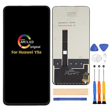 Imagem de A-MIND Substituição de tela para Huawei Y9a Conjunto de tela preta de 6,63 polegadas compatível com FRL-22 FRL-23 FRL-L22 FRL-L23 LCD e montagem de tela sensível ao toque