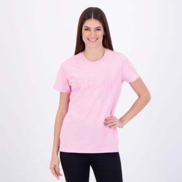 Imagem de Camiseta Fila Letter Premium II Feminina Rosa, G
