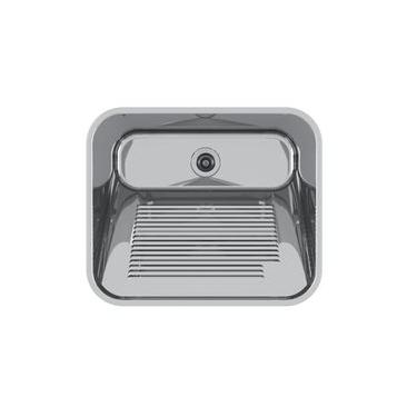 Imagem de Tanque Mekal 60 Litros em Aço Inox Alto Brilho 60x50x28,5 cm CT60