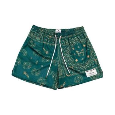 Imagem de Shorts Esportivos Masculinos De Secagem Rápida Em Tela Para Praia, Mod