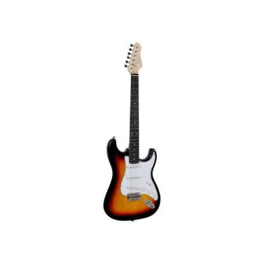 Imagem de Guitarra elétrica giannini g-100 satandard strato,  Sunburst 3TS/WH