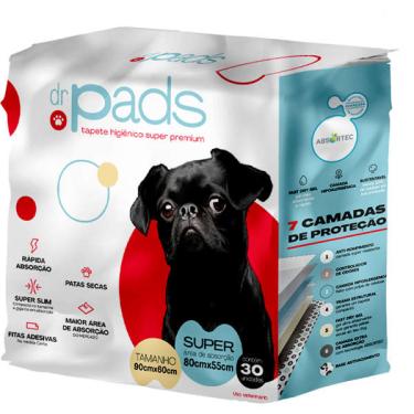 Imagem de Tapete Higiênico Dr. Pads Super Premium 90x60 para Cães - 30 Unidades