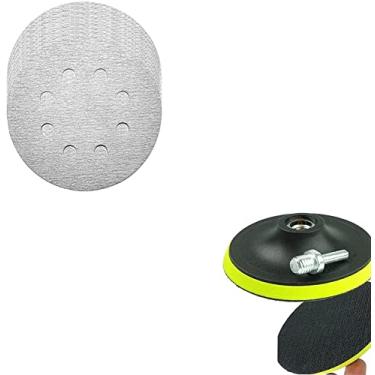 Imagem de Kit Base Disco de Lixa com 10 Disco de Lixa Branco 150mm Grão 180 - Starfer