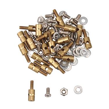 Imagem de BQLZR 1,5 mm Metal RC Modelo Pushrod Linkage Stopper com parafusos porcas e juntas para avião RC Pacote com 20