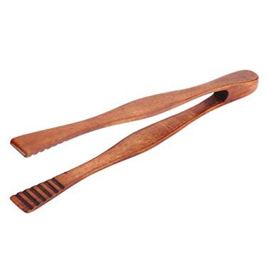 Imagem de BBQ Clip, Wooden Cooking Tongs BBQ Buffet Bread Snack Food Clip for Serving Food and Flipping Meat