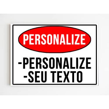 Imagem de Placa de sinalização personalizada como quiser mdf a4 20x29
