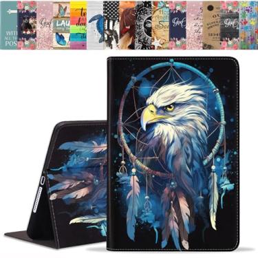 Imagem de ERWYTYIOI Capa para Samsung Galaxy Tab A8 10,5 polegadas modelo 2022 (SM-X200/X205/X207), capa inteligente fina de couro PU com suporte e despertar/hibernar automaticamente, Dreamcatcher águia careca