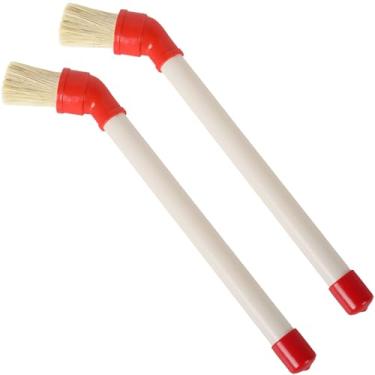 Imagem de Calvana (Pacote com 2) Escova aplicadora curva para pasta de montagem de pneu, cabo de plástico de 28 cm, ângulo de 45 graus para fácil aplicação de lubrificantes de pneu