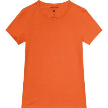 Imagem de Blusa Feminina Básica Cotton Light Malwee Ref. 04500, Laranja 400, GG