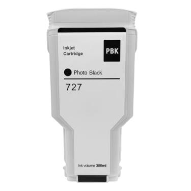 Imagem de Compatível com HP 727XL Photo Black 300ML Substituição para HP 727 F9J79A 727PBK para impressoras HP DesignJet T920 T930 T1500 T1530 T2500 T2530 (1 pacote)