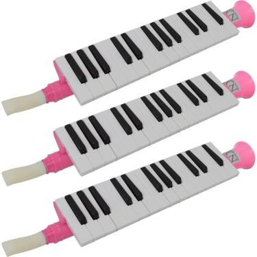 Imagem de Kit 3 Escaletas Melódica 27 Teclas Rosa New York