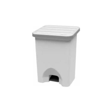 Imagem de Lixeira Com Pedal e Tampa Cozinha 60 Litros Pro Cor Branco