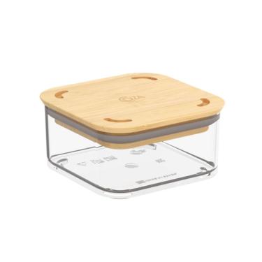 Imagem de Pote Hermético Cristal com Tampa em Bambu 230ml, linha Modo Coza