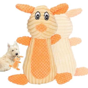 Imagem de Mordedor Pelucia Com Apito Brinquedo Caes Cachorro Gato Dentiçao Com S