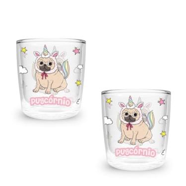 Imagem de Kit 2 Copo Shot 60ml Parede Dupla Tequila/cachaça/café/pinga Policarbonato (Pugcórnio)