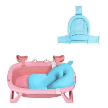 Imagem de Kit Bebê Banheira, Almofada Flutua E Rede De Apoio Segura