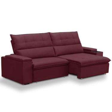 Imagem de Sofá Retrátil Reclinável Para Sala 4 Lugares 270cm Niels F04 Veludo Ve