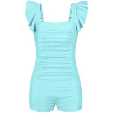 Imagem de Maiô Aulyffo para meninas tamanho 10, peça única, azul claro 9-10Y