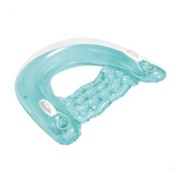 Imagem de Poltrona Refrescante Caribe Boia Inflável Copos Intex 58859, Verde