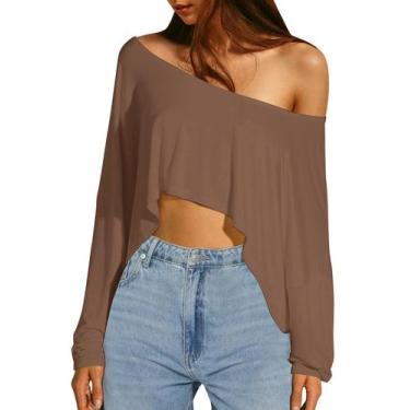 Imagem de Blusa MISSACTIVER de manga comprida sem ombro para mulher