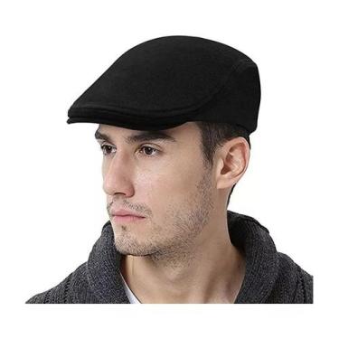 Imagem de Gorro plano de algodão preto tradicional para homens - Lightbek Offici