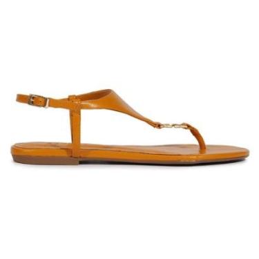 Imagem de Sandália Flat Minimal com Toque Metálico Lançamento Schutz-Feminino