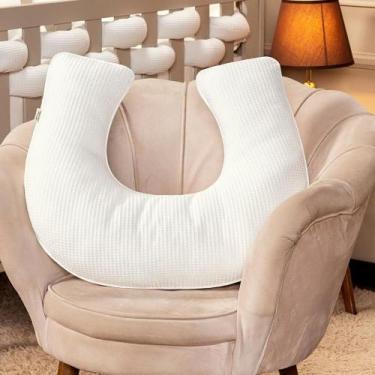 Imagem de Almofada Apoio de Amamentar Favo Exclusivo Waffle - 100% Algodão - 002