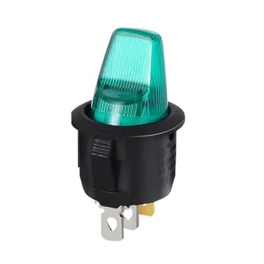 Imagem de BDNJN 10 peças de interruptor basculante liga/desliga lâmpada iluminada por LED de 12 V com botões Specail para motor de carro automotivo (verde, 12 V)