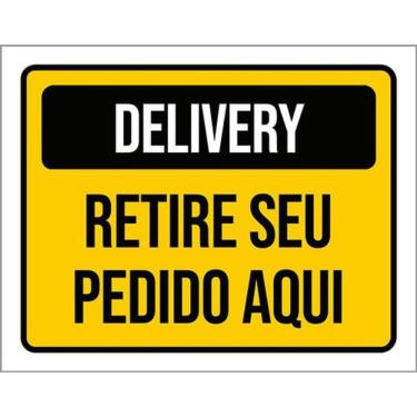 Imagem de Kit 3 Placas Delivery Retire Seu Pedido Aqui