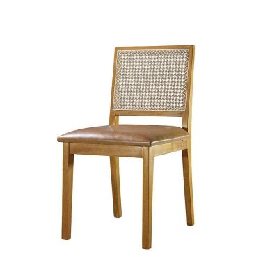 Imagem de Kit 6 Cadeiras De Telinha Atenas Em Madeira Maciça Tauari E Mel