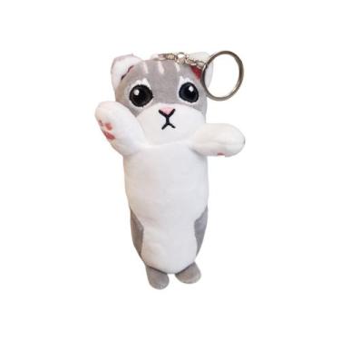 Imagem de Chaveiro Gatinho Pelúcia Lembrancinha Presente Festa 16cm - LW Gifts, 