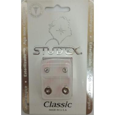 Imagem de Brinco studex classic 3mm bezel cristal medio prata cor:prateado, Prat