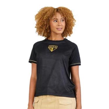 Imagem de Camisa São Paulo Frequência Braziline Feminina, M, Preto