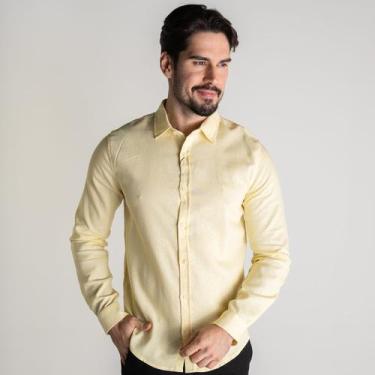 Imagem de Camisa Linho Acostamento Amarelo , G
