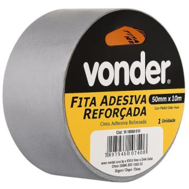 Imagem de Fita adesiva 50mmx10m prata vonder