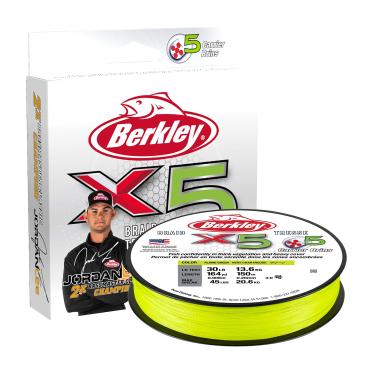 Imagem de Berkley Jordan Lee x5 linha de pesca trançada, teste de 20 lb, 164yd