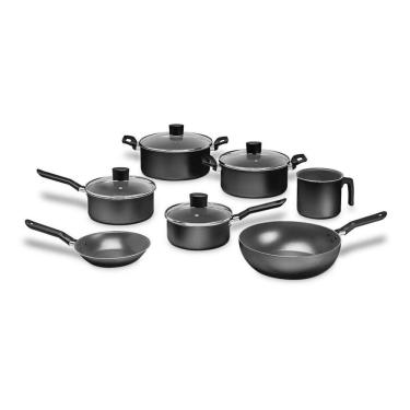 Imagem de Jogo De Panelas Antiaderente 7 Peças Preto Ebony Brinox Top