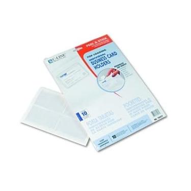 Imagem de Caixa de atacado com 25 – C-Line Suporte de cartão de visita com carregamento superior – Suporte de cartão de visita, carga superior, 5 cm x 8 cm, 10/PK, transparente