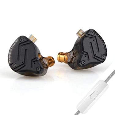 Imagem de Linsoul KZ ZS10 PRO X atualizado 1DD+4BA híbrido driver HiFi intra-auricular IEM com placa frontal de liga, cabo de 2 pinos embutido destacável banhado a prata para palco de DJ músico audiófilo (com