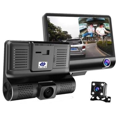 Imagem de Kit 3 Cameras Veicular Interna Frontal Ré Filmadora Automotiva Dashcam B28 Full Dd Veicular Carro Segurança