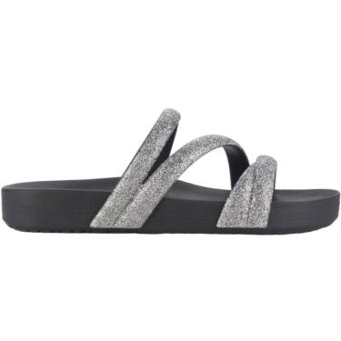 Imagem de Tamanco Feminino Papete Casual Dia a Dia com Tiras em Glitter Zaxy 18956