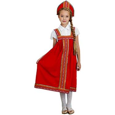 Imagem de Vestido fantasia de cosplay para meninas da Russian Heritage, Vermelho, 13-15 years old