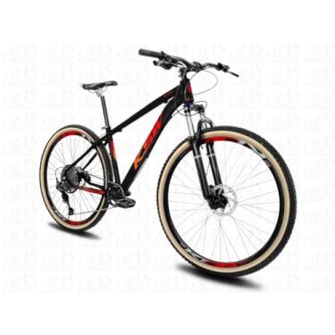 Imagem de Bicicleta Aro 29 KSW XLT100 Com 12 Toda Relação 1x12 Completa Absolute Catraca 11/52 dentes Freio Hidraulico Suspensão com trava,17,Preto Vermelho Laranja