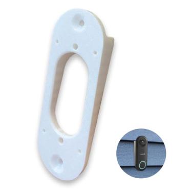 Imagem de Sactulaz Vinil padrão de 10 cm, placa Hardi, alumínio, suporte de revestimento de cedro para câmera Wifi Reolink, design de cunha para campainha sem fio Nest